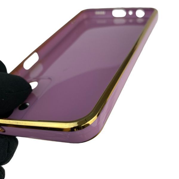Чехол для Samsung Galaxy M13 4G SM-M135 с защитой камеры с золотой окантовкой на самсунг м13 черничный gs1 0019799 фото