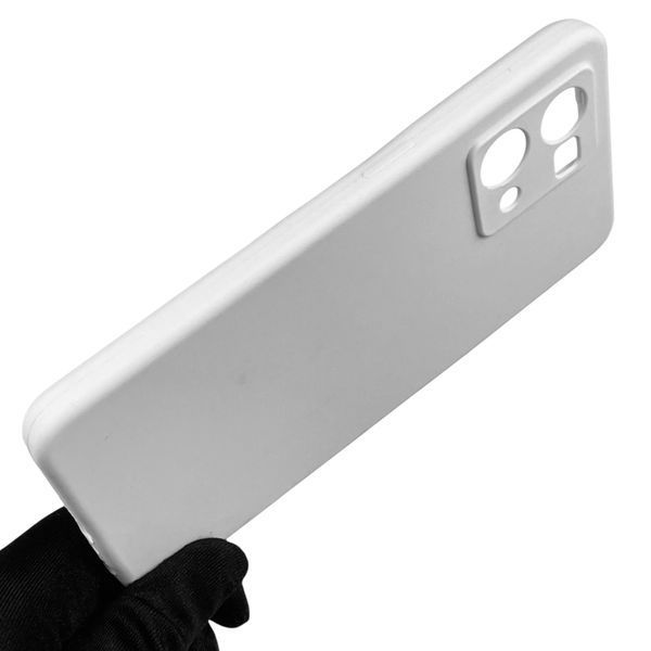 Чохол для Oppo Reno 7 4G силіконовий з мікрофіброю нековзний на оппо рено 7 4г білий 0031792 фото