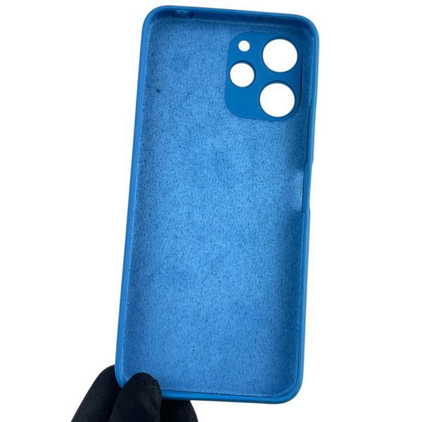 Чехол для Xiaomi Redmi 12 4G силиконовый с микрофиброй нескользящий на сяоми редми 12 4г синий 0032568 фото