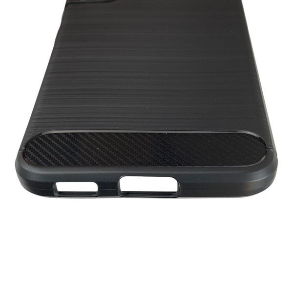Чехол для телефона Samsung Galaxy S22 (SM-S901B) карбоновый противоударный с высокими бортами черный 0052227 фото