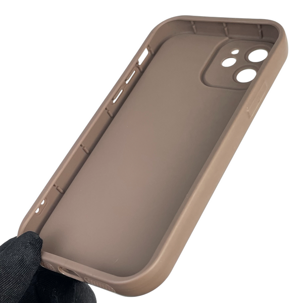 Чохол силіконовий Soft Touch з 3D принтом для Apple iPhone 12 коричневий (Повний захист камери) 0040230 фото