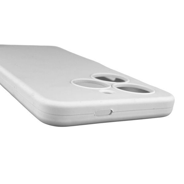 Чохол для Tecno Spark 20 (KJ5n) силіконовий з мікрофіброю нековзний на техно спарк 20 білий 0032259 фото