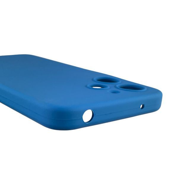 Чехол для Xiaomi Redmi 12 4G силиконовый с микрофиброй нескользящий на сяоми редми 12 4г синий 0032568 фото
