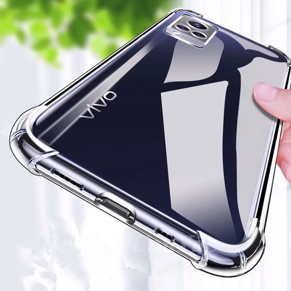 Чехол для Vivo V21E 4G с бронь углами углы выше экрана противоударный на виво в21е 4г прозрачный 0000358 фото