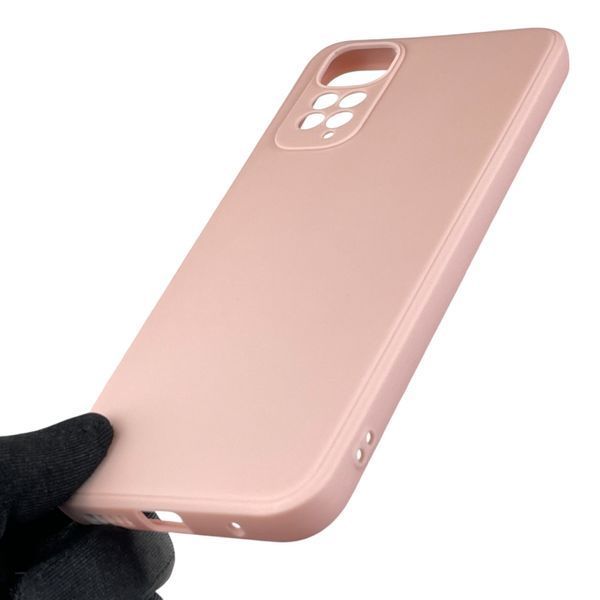 Чехол для Xiaomi Redmi Note 11 с квадратными гранями с защитой камеры на сяоми редми нот 11 пудровый 0012792 фото