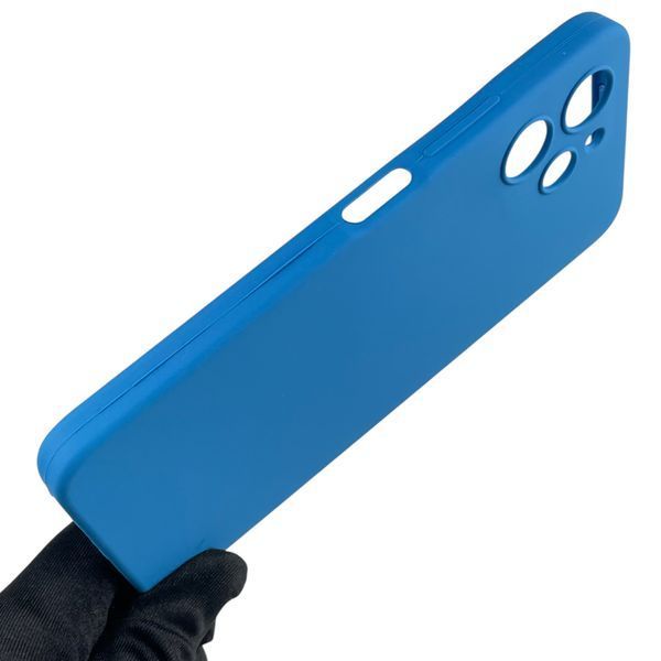 Чехол для Xiaomi Redmi 12 4G силиконовый с микрофиброй нескользящий на сяоми редми 12 4г синий 0032568 фото