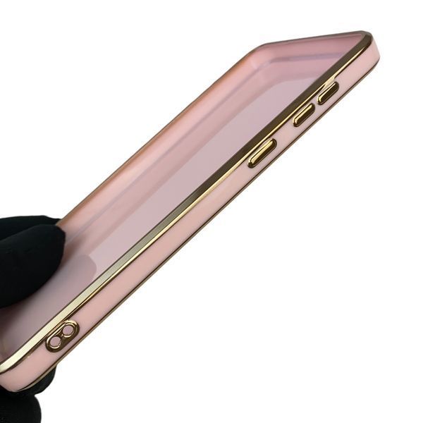 Чехол для Samsung Galaxy A03 core SM-A032F с кольцом MagSafe с золотой окантовкой на самсунг а03 кор пудровый gs1 0022292 фото