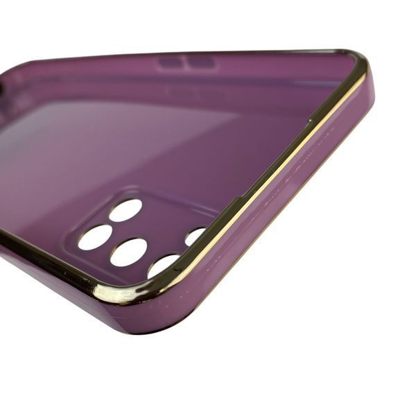 Чехол для OPPO A52 с кольцом MagSafe с золотой окантовкой на оппо а52 черничный gs1 0021319 фото