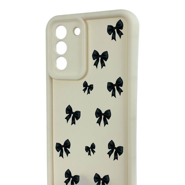 Чехол силиконовый Soft Touch с 3D принтом для Samsung Galaxy S21 Plus молочный (Полная защита камеры) 0057679 фото