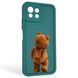 Чехол силиконовый оригинальный Soft Touch с 3D принтом смешного теда мишки для Xiaomi Mi 11 Lite 5G NE темно-зеленый (Полная защита камеры) 0048798 фото 1