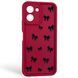 Чехол силиконовый Soft Touch с 3D принтом Бантики для Tecno Spark Go 3 бордовый (Полная защита камеры) 0057845 фото 1