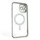 Чехол для Apple iPhone 12 Pro Max с линзами на камере с MagSafe на айфон 12 про макс серебряный 0034370 фото 2