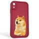 Чохол силіконовий оригінальний Soft Touch з 3D принтом мему сібу для Apple iPhone Xr бордовий (Повний захист камери) 0047310 фото 1