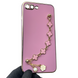 Чохол для телефона Apple iPhone 8 Plus жіночій із ремінцем з прикрасами та золотою окантовкою на айфон 8 плюс чорничний gs1 0016319 фото 1
