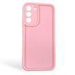 Чехол силиконовый Soft Touch для Samsung Galaxy S22 Plus розовый (Полная защита камеры)