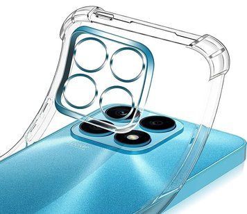 Чохол для Honor X8a з бронь кутами протиударний прозорий із захистом камери (силікон TPU, хонор х8а) 0061502 фото