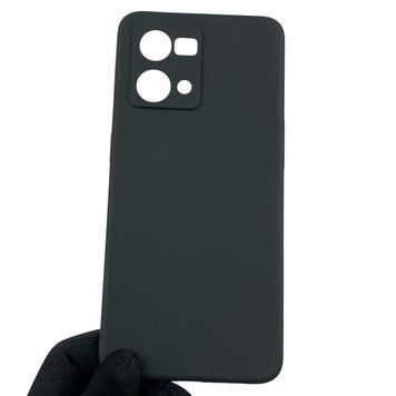 Чохол для Oppo Reno 7 4G силіконовий з мікрофіброю нековзний на оппо рено 7 4г чорний 0031793 фото