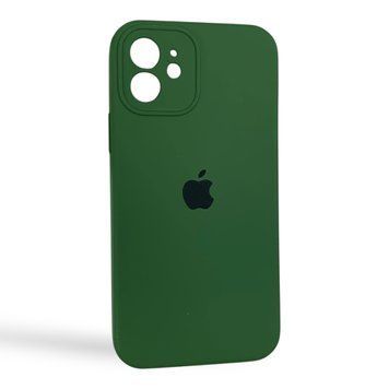 Чохол Silicone Case для Apple iPhone 12 темно-зелений Atrovirens (софт-тач, повний захист камери) 0073807 фото