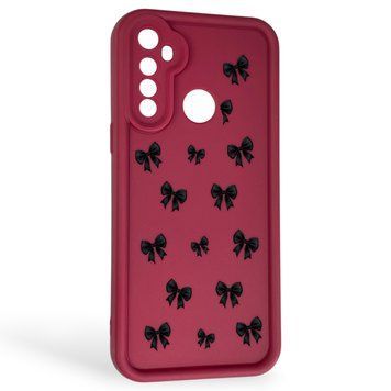 Чохол силіконовий Soft Touch з 3D принтом для Realme 5 бордовий (Повний захист камери) 0044403 фото