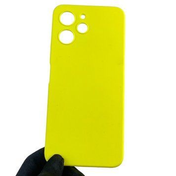 Чехол для Xiaomi Redmi 12 4G силиконовый с микрофиброй нескользящий на сяоми редми 12 4г желтый 0032569 фото