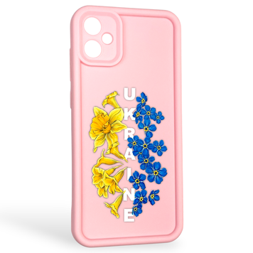 Чехол силиконовый Soft Touch с 3D принтом для Samsung Galaxy A05 (SM-A055) розовый (Полная защита камеры) 0041856 фото