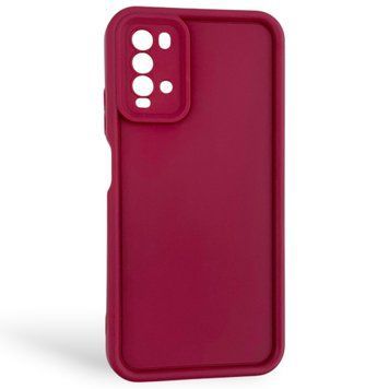 Чехол силиконовый Soft Touch для Xiaomi Poco M3 бордовый (Полная защита камеры) 0053882 фото
