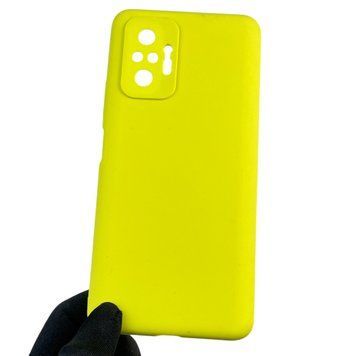 Чехол для Xiaomi Redmi Note 10 Pro 4G силиконовый с микрофиброй на сяоми редми нот 10 про 4г желтый 0032629 фото