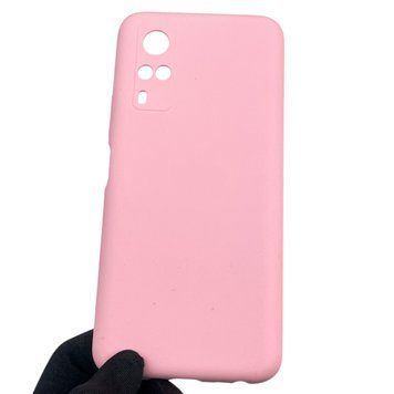 Чехол для Vivo Y31 силиконовый с микрофиброй нескользящий на виво у31 розовый 0032355 фото