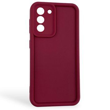 Чехол силиконовый Soft Touch для Samsung Galaxy S21 бордовый (Полная защита камеры) 0054032 фото