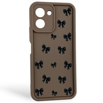 Чохол силіконовий Soft Touch з 3D принтом для Tecno Spark Go 3 коричневий (Повний захист камери) 0057846 фото