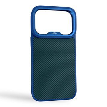 Чехол Kajsa Glamorous Mini Checkered для iPhone 18 Pro синий Blue Plus (MagSafe, металлическое кольцо камеры, премиум) 0062121 фото
