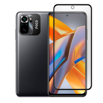 Защитное стекло для телефона Xiaomi POCO M5s противоударное полноэкранное на сяоми поко м5с черное 0038913 фото