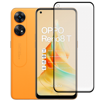 Захисне скло МАТОВЕ для телефона OPPO Reno 8T 4G протиударне повноекранне на оппо рено 8т 4г чорне 0039167 фото
