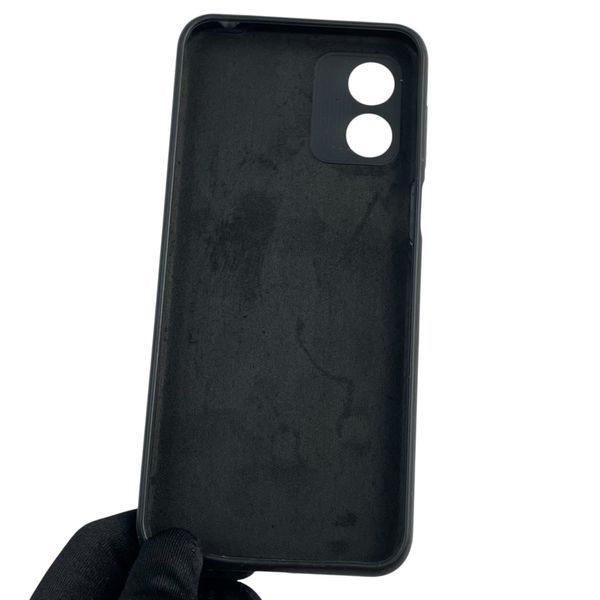 Чохол для Motorola Moto E13 (PAXT0034) силіконовий з мікрофіброю нековзний на моторола е13 чорний 0031679 фото