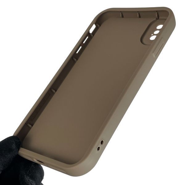 Чехол силиконовый Soft Touch с 3D принтом смешного теда мишки для Apple iPhone Xs Max коричневый (Полная защита камеры) 0049372 фото