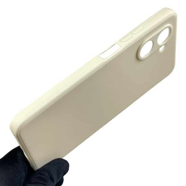 Чехол для OPPO A17 с квадратными гранями с защитой камеры на оппо а17 бежевый 0012491 фото