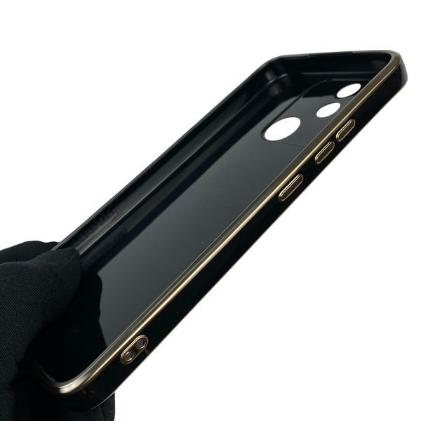 Чехол для Realme Narzo 50A с защитой камеры с золотой окантовкой на реалми нарзо 50а черный gs1 0019655 фото