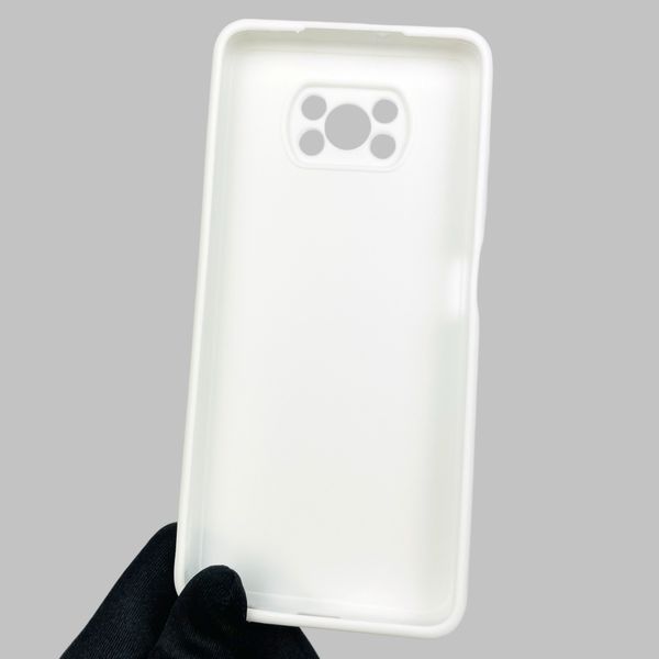Чехол для Xiaomi POCO X3 Pro с квадратными гранями с защитой камеры на сяоми поко х3 про белый 0001547 фото