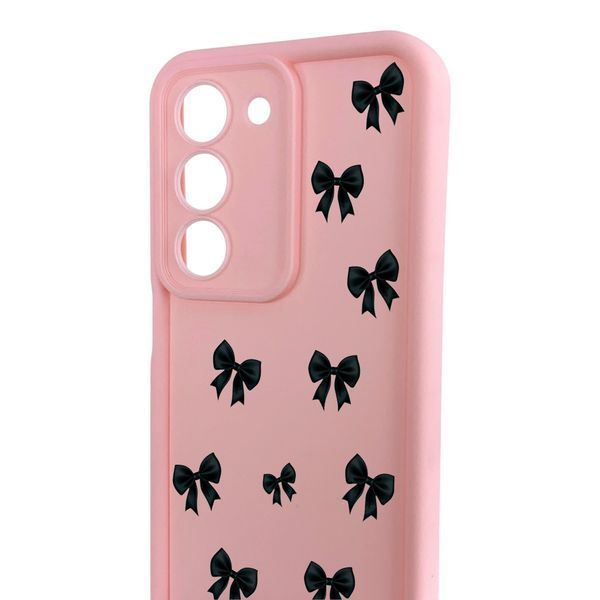 Чехол силиконовый Soft Touch с 3D принтом Бантики для Realme C75 розовый (Полная защита камеры) 0057543 фото