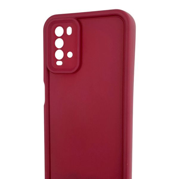 Чехол силиконовый Soft Touch для Xiaomi Poco M3 бордовый (Полная защита камеры) 0053882 фото