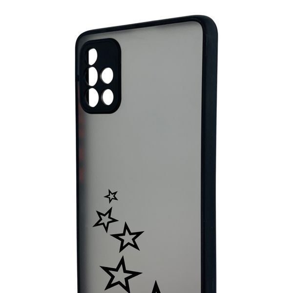 Чохол для телефона Samsung Galaxy A51 (SM-A515F) с 3D принтом зірочки із захистом камери чорний 0059227 фото