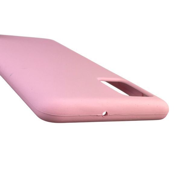 Чехол для Samsung Galaxy A51 (SM-A515F) силиконовый с микрофиброй нескользящий на самсунг а51 розовый 0032002 фото