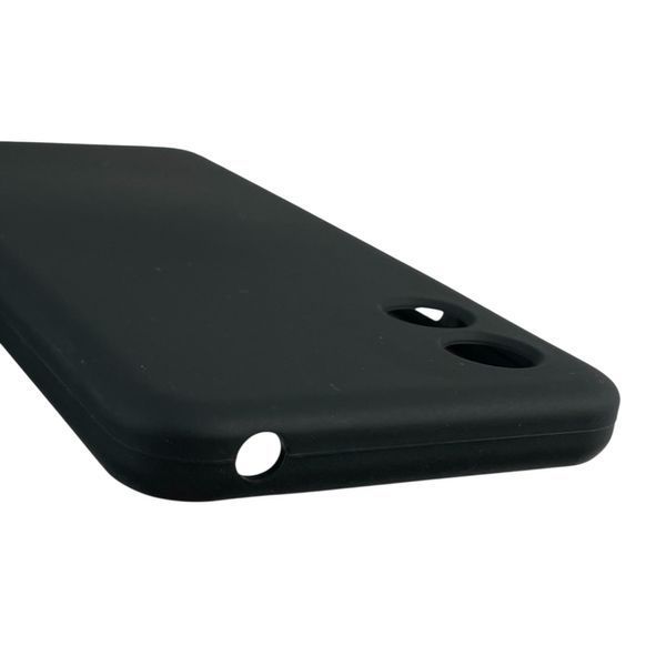 Чохол для Motorola Moto E13 (PAXT0034) силіконовий з мікрофіброю нековзний на моторола е13 чорний 0031679 фото