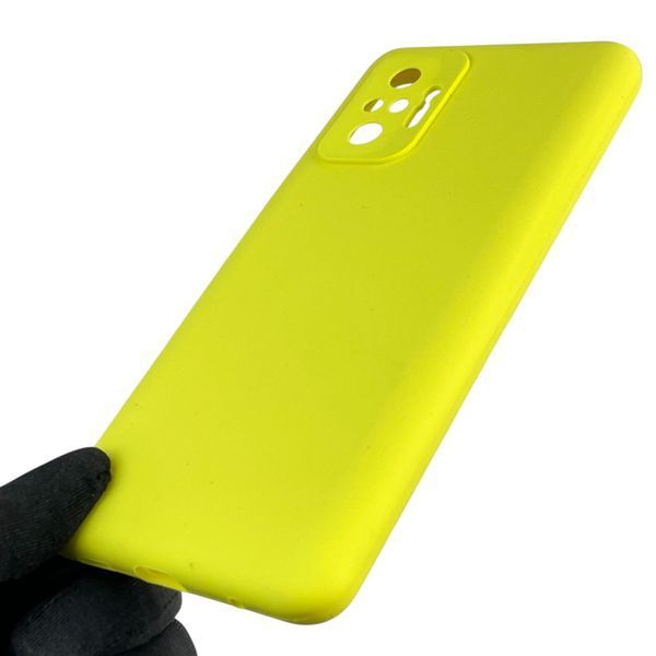 Чехол для Xiaomi Redmi Note 10 Pro 4G силиконовый с микрофиброй на сяоми редми нот 10 про 4г желтый 0032629 фото