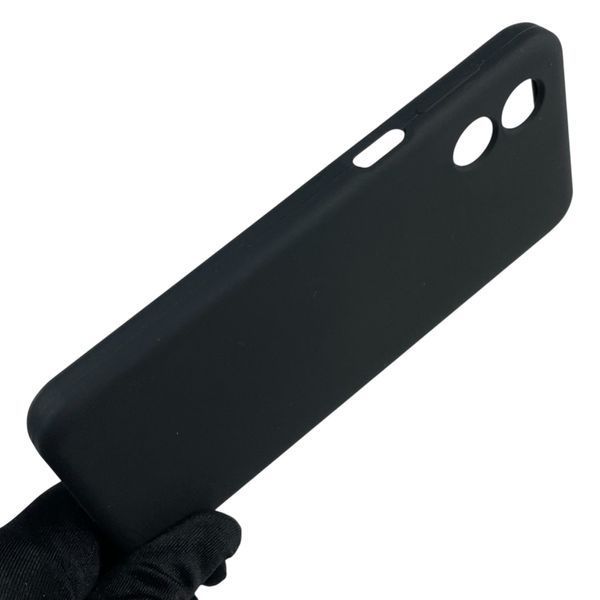 Чохол для Motorola Moto E13 (PAXT0034) силіконовий з мікрофіброю нековзний на моторола е13 чорний 0031679 фото