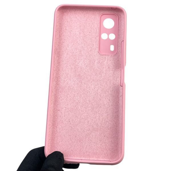 Чехол для Vivo Y31 силиконовый с микрофиброй нескользящий на виво у31 розовый 0032355 фото