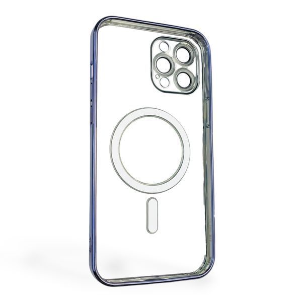 Чехол для Apple iPhone 12 Pro Max с линзами на камере с MagSafe на айфон 12 про макс сиреневый 0034371 фото