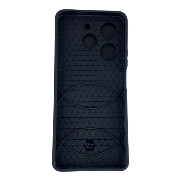 Чехол противоударный для Tecno Pova 6 NEO (LI6) с магнитной пластиной со шторкой на камере черный 0050755 фото