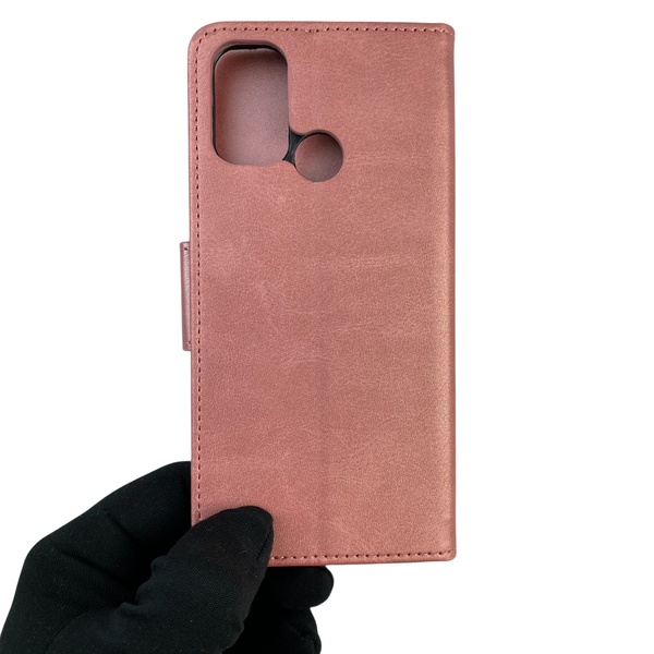 Чохол-книжка для телефона OPPO A53 (4G) шкіряна з магнитною застібкою на оппо а53 4г рожева 0025264 фото