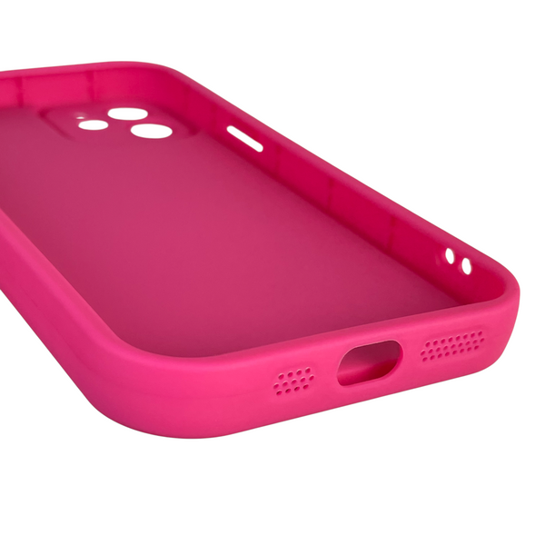 Чохол силіконовий Soft Touch з 3D принтом для Apple iPhone 12 малиновий (Повний захист камери) 0040231 фото